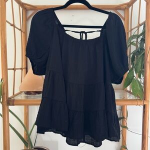 Arula Black Flowy Top – Effortless & Chic